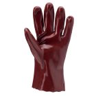 3510   MÁRTOTT PVC KESZTYŰ, BORDÓ, SAV/LÚG/OLAJÁLLÓ, 27CM-ES