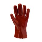3510   MÁRTOTT PVC KESZTYŰ, BORDÓ, SAV/LÚG/OLAJÁLLÓ, 27CM-ES