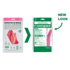 5018   HTG RÓZSASZÍN GUMIKESZTYŰ, 30CM/0,4MM, BOLYHOZOTT BELSŐ