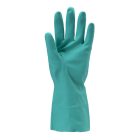 5507   NITRIL, ZÖLD VEGYSZERÁLLÓ KESZTYŰ, 32CM/0,4MM, ÉRDESÍTETT