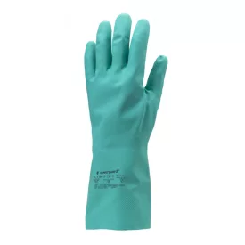   5516   NITRIL ZÖLD VEGYSZERÁLLÓ VÉDŐKESZTYŰ, 33CM/0,38MM