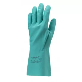   5528   MÁRTOTT ZÖLD NITRIL KESZTYŰ, VEGYSZERÁLLÓ, 33CM/0,46MM