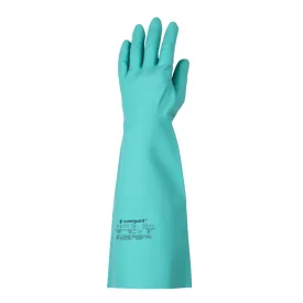   5540   MÁRTOTT ZÖLD NITRIL KESZTYŰ, VEGYSZERÁLLÓ, 45CM/0,56MM