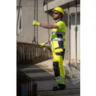 5OKI16000S   OKI FLUO SÁRGA/SÖTÉTKÉK RÖVID UJJÚ GALLÉROS PÓLÓ
