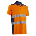 5OKI1700XL   OKI FLUO NARANCS/SÖTÉTKÉK RÖVID UJJÚ GALLÉROS PÓLÓ