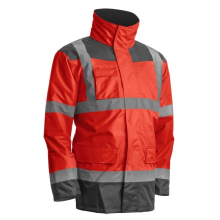 7KANAM   KANATA 4/1 HI-VIZ PIROS/SZÜRKE PE KABÁT