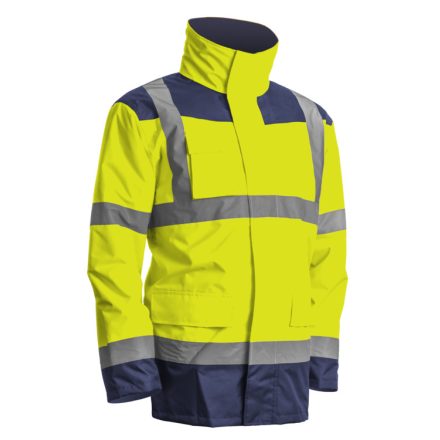 7KANY6XL   KANATA 4/1 HI-VIZ SÁRGA/KÉK PE KABÁT