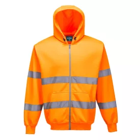 B305ORR4XL Portwest Hi-Vis cipzáros pulóver
