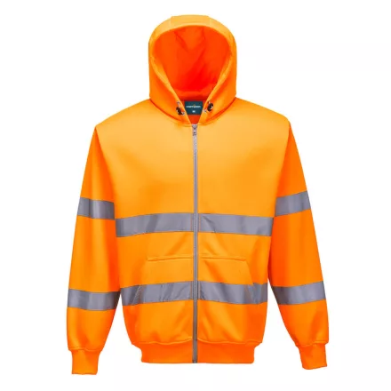 B305ORRL Portwest Hi-Vis cipzáros pulóver