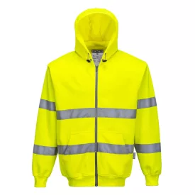 B305YERL Portwest Hi-Vis cipzáros pulóver