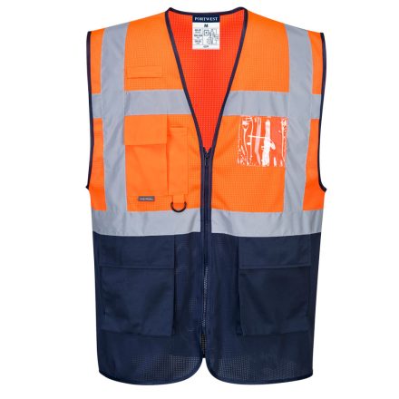 C377ONRXXL Portwest Hi-Vis kéttónusú MeshAir Executive mellény