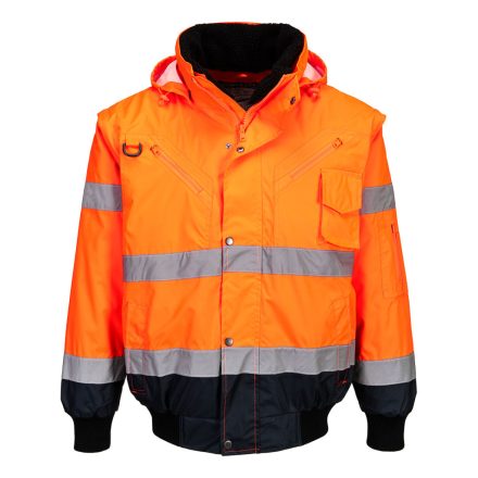 C465ONR4XL Portwest Jól láthatósági bomber munkavédelmi dzseki