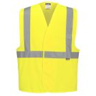 C472YERL-XL Portwest Jól láthatósági egy csíkos mellény