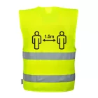 CV74YERL-XL Portwest Távolságtartásra figyelmeztető jól láthatósági mellény 1,5 m