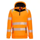 DX482OBRS Portwest DX4 Hi-Vis 1/4 Zip Hoodie