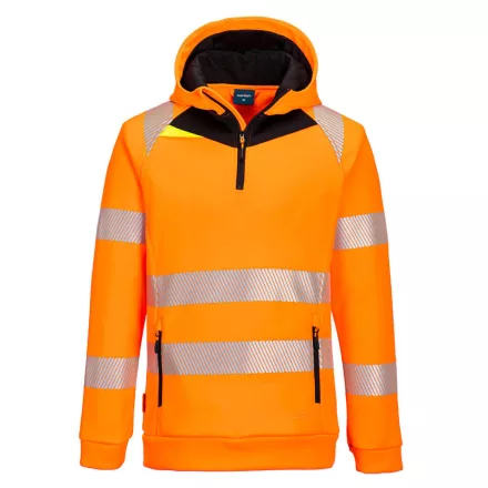 DX482OBRXL Portwest DX4 Hi-Vis 1/4 Zip Hoodie