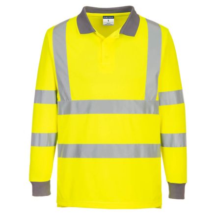 EC11YER4XL Portwest Eco Hi-Vis L/S Polo  (6 db)