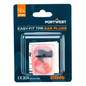   EP22ORR Portwest Könnyen illeszkedő zsinóros TPR füldugó