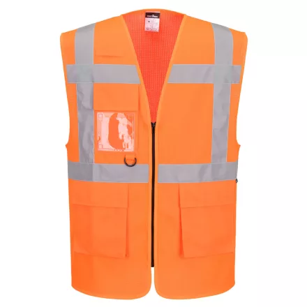 ES376ORRXXXL Portwest ES1 Essential Hi-Vis Mesh cipzáras vezetői mellény