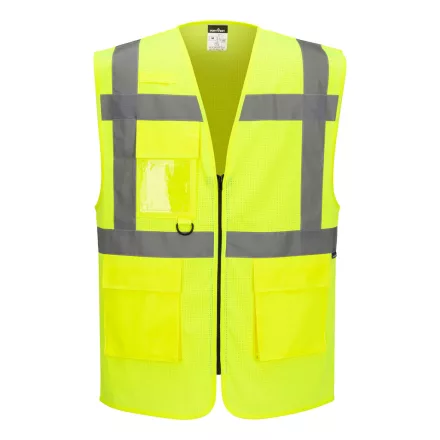 ES376YERL Portwest ES1 Essential Hi-Vis Mesh cipzáras vezetői mellény