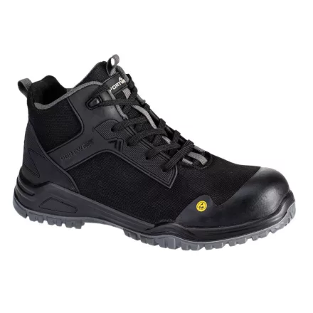 FE01BGY42 Portwest ESD munkavédelmi bakancs FX2 Bevel Composite Mid Boot S3S SR FO