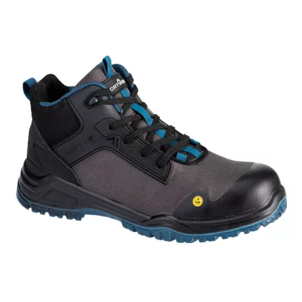 FE01BTE45 Portwest ESD munkavédelmi bakancs FX2 Bevel Composite Mid Boot S3S SR FO