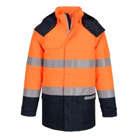   FR617ONRL Portwest Bizflame Rain+ Hi-Vis Multi-norm kontraszt lángálló télikabát