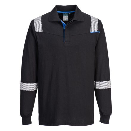 FR711BKRL Portwest WX3 Flame Resistant Long Sleeve Polo