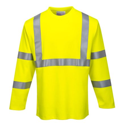 FR96YERL Portwest FR Hi-Vis hosszú ujjú pólóing