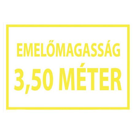 Emelõmagasság - fólia