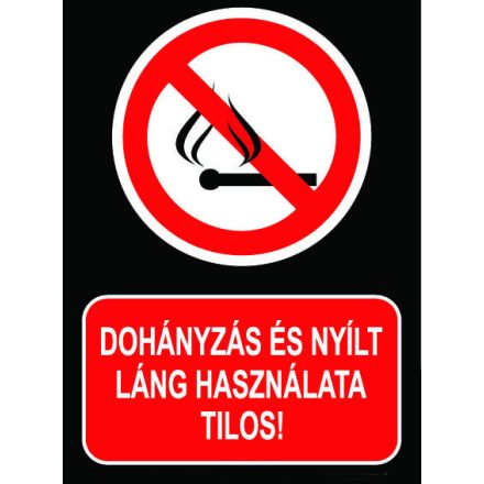 Dohányzás és nyílt láng használata tilos !