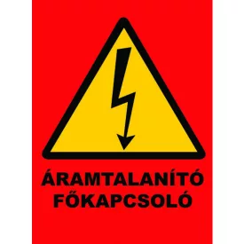 Áramtalanító fõkapcsoló - fólia