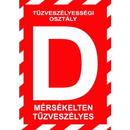 Tûzveszélyességi osztály D - fólia