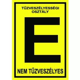 Tûzveszélyességi osztály E - sárga - fólia