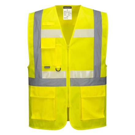 G456YER4XL Portwest Glowtex vezetői mellény Ezee cipzárral