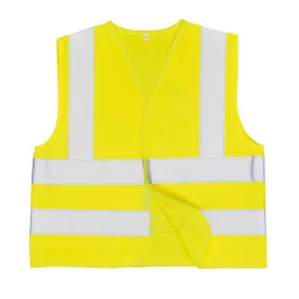   JN14YERL Portwest Jól láthatósági két csíkos mellény, gyerekek részére