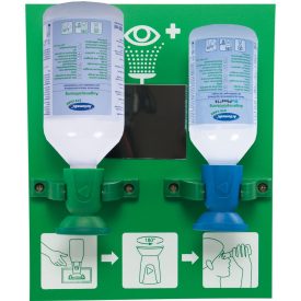   Actiomedic EYE CARE Double II fali szemkimosó állomás 1 x 500 ml 0.9% nátrium-klorid oldattal + 1 x 250 ml BioPhos74 foszfát-puffer oldattal (4770)