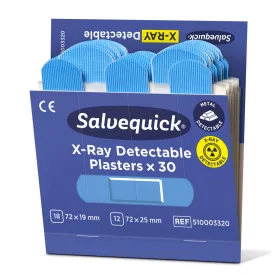   Cederroth Salvequick X-RAY röntgennel kimutatható sebtapasz utántöltő, 30 db