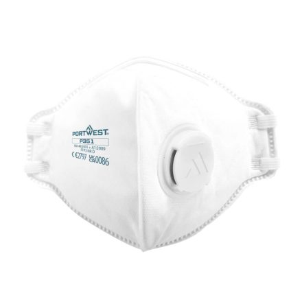 P351WHR Portwest FFP3 szelepes, félbehajtható légzésvédő maszk (20 db)