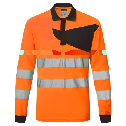 PW220OBR4XL Portwest PW2 Hi-Vis Polo Shirt L/S