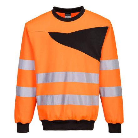 PW277OBR4XL Portwest PW2 Hi-Vis Crewneck Sweatshirt