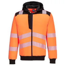 PW327OBR4XL Portwest PW3 Hi-Vis cipzáras kapucnis pulóver