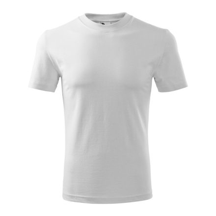 1010013   Unisex környakas póló, fehér, 160 g/m²