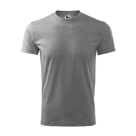   1011213   Unisex környakas póló, sötétszürke melírozott, 160 g/m²