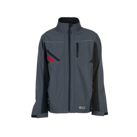 23820/2XL   Highline softshell dzseki, sötétszürke/fekete/piros