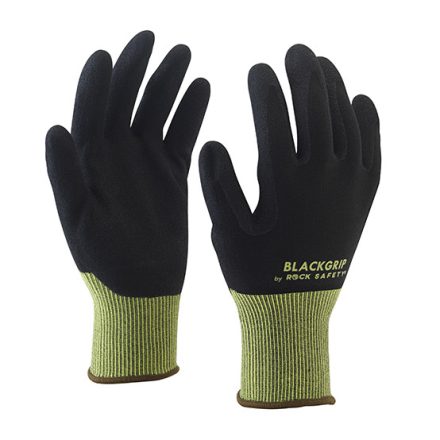 BLACKGRIP/06   Nylon/spandex szerelőkesztyű habnitril tenyérmártással