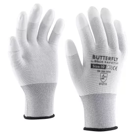  BUTTERFLY/10/2XL   Poliészter szerelőkesztyű PU ujjvégmártással
