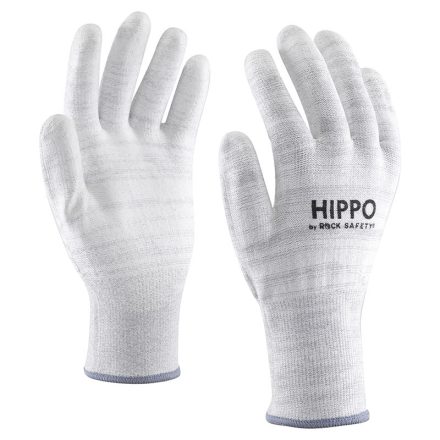 HIPPO/7   Karbonszálas, vágásbiztos, nylon ESD kesztyű PU tenyérmártással