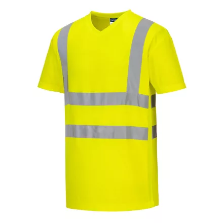 S179YERXXL Portwest V-nyakú pólóing hálós panelekkel