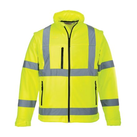 S428YER4XL Portwest Jól láthatósági Softshell dzseki